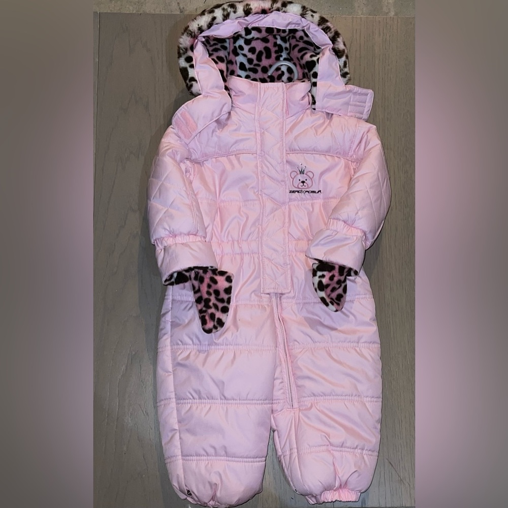 Zeroxposur snowsuit baby girl size 18 months with attached mittens